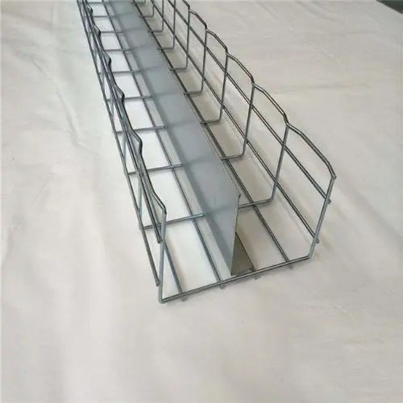 Tray cáp lưới có thể điều chỉnh Tray dây điện galvanized Màu bạc